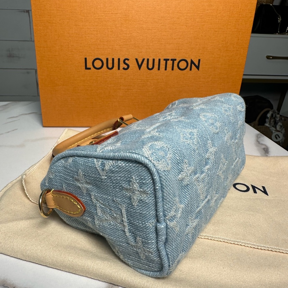 SOLD ❌❌❌Louis Vuitton Denim Nano Speedy NEW NEVER WORN - Picture 9 of 15
